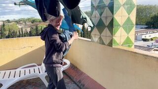 ACCIDENTAL ROMANTIC PORN WITH THE NEIGHBOUR - CUM IN MY MOUTH - BLOWJOB IN THE LAUNDRY ROOM - 2 image