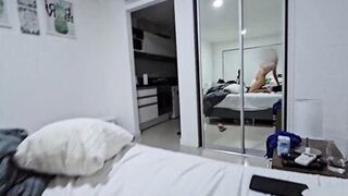 Stepmom shares room with me on vacation