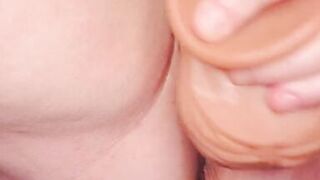 Using my new HUGE dildo to stretch myself - 12 image