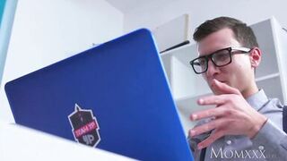 STEP MOM Blonde big tits Milf sucks massive geek cock - 5 image