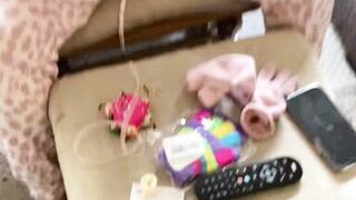 very rough bbw double penetration early morning breakfast dildo session