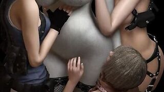 Lesbian Foursome Worshiping Lady Dimitrescu - Resident Evil