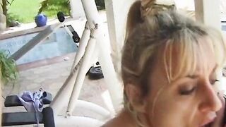 Big boobed muscled French MILF enjoys dick in ass