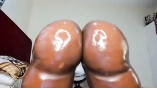 Ebony BBW Teasing and Walking Around Butt Naked