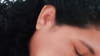 Beautiful neighbor sucking rich deep throat