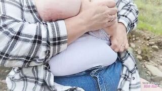 Tits Out in Nature - Seductive BBW MILF Godess flaunts her beautiful curves for all to see