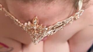 Late night blowjob in the bathroom by big tit Daisy MILF