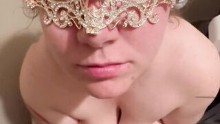 Late night blowjob in the bathroom by big tit Daisy MILF