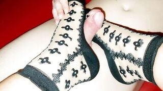 Home alone with my mother in law this woman gives me a footjob