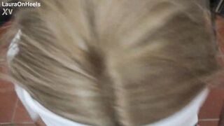 Preview - Blonde MILF dressed in white throatpie with sunglasses POV