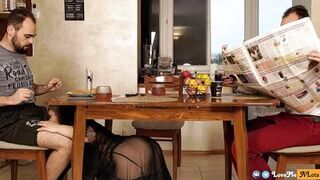 Continuing sex with insatiable stepmom while father is at work