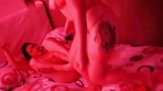 Pussy licking between beautiful and hot big ass milf with rich tits - Porn in English