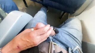 ACCIDENTAL SEX ON THE TRAIN - HANDJOB AND CUMSHOT WITH AMATEUR MILF