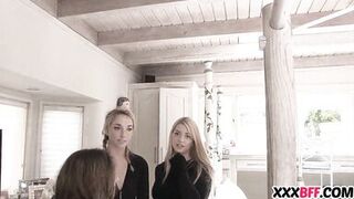 Lesbian MILF punishing teen