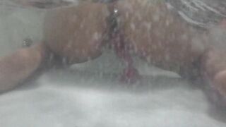 HORNY MILF WITH A HUGE ASS GETS FOOLISHLY STARED BY HER PERVERT STEPSON WHILE MASTURBATING IN THE SHOWER