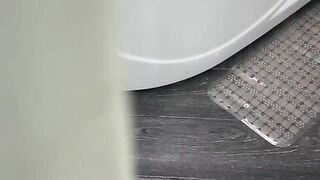 HORNY MILF WITH A HUGE ASS GETS FOOLISHLY STARED BY HER PERVERT STEPSON WHILE MASTURBATING IN THE SHOWER