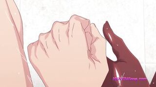 Sexy Blonde Milf Moans While Fucking the Shy Inexperienced Dude Next Door in Passionate Hentai