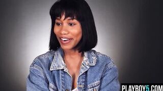 Jenna Fox's solo play ends with a massive orgasm, big tits ebony MILF