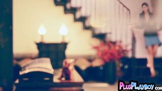 Watch petite Chinese MILF Wu Muxi strip & flaunt her hot Chinese pussy for Playboy's softcore fetish video - 2 image