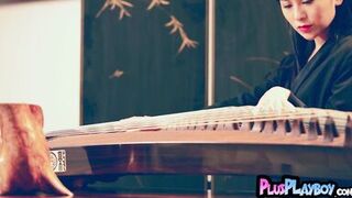 Watch petite Chinese MILF Wu Muxi strip & flaunt her hot Chinese pussy for Playboy's softcore fetish video - 5 image