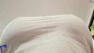 AlinaVelvet, the curvy Latina MILF, pleasures herself before riding Dante's hard cock & swallowing his load