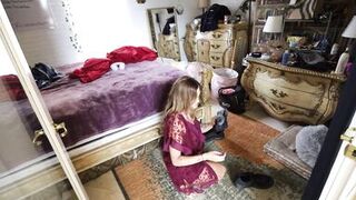 Aderes Quin squirts while getting her natural tits drilled by a BBC POV