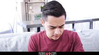 Stepmom's friend joins stepmom and stepson for a steamy threesome with a Latin twist