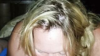 Hot MILF with massive tits gags on a hot load and takes a creampie - 9 image