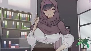 Hot MILF goes wild on desk - hot solo action! - 1 image