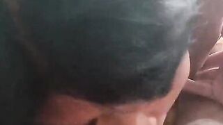 Thai MILF Som goes wild with deep throat BJ & swallows every drop - 8 image