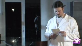 Shy Love gets her tight pussy drilled hard by the sexy doctor in a sexy corset - 1 image