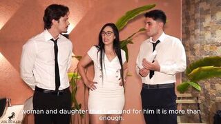 Papirodriguez dominates curvy Sara Black in a rough interview with double penetration and doggystyle action - 5 image