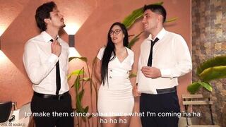 Papirodriguez dominates curvy Sara Black in a rough interview with double penetration and doggystyle action - 6 image