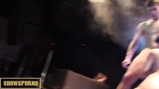 Italian blonde MILF fucks a massive dick in public - 14 image