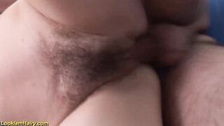 Watch this stepmom's first deepthroat with a bushy pussy and ass - German MILF goes wild!