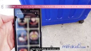 Curvy greek babes Rosa Rozita & Costas Antonius take a public taxi ride with big boobs bouncing - 2 image