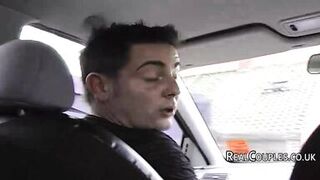 Naughty British MILF flashes & gets a cumshot in public - 7 image
