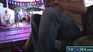 Thai MILFs Natalie & Pimp Blue get their tight holes stretched by a massive cock for a short time - 6 image