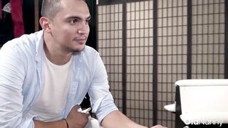 Watch how Tim Cosla & Mercè Palau seduce a curvy MILF on their casting couch - 4 image