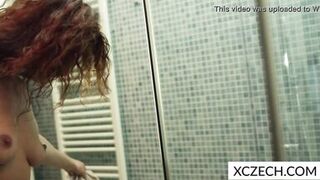 Watch this tattooed MILF get soaking wet in the shower with her hot ass - 7 image