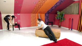 Stepmom Sorana and Renato go wild with deep throat and doggystyle pounding - 1 image