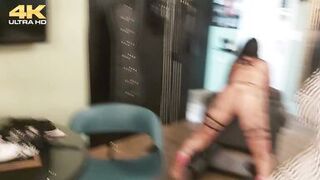 Watch Dinnigata's big tits bounce as she takes a hard cock in her ass while getting her ass jizzed off - 3 image