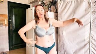 Watch this curvy MILF tease and tease you with her massive natural tits in sexy lingerie solo - 10 image