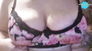 Watch Pinky Pussy strip and get pounded hard in public with her massive tits bouncing! - 3 image