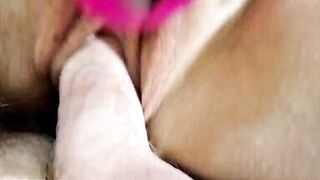 Watch AimeeParadise's big natural tits bounce as she rides her husband's big dong solo - 1 image