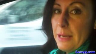 Watch this classy MILF in stockings finger and suck in lingerie in this hot thong video - 1 image