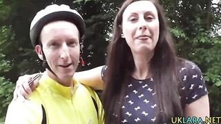 Kinky European MILF in stockings takes hardcore anal pounding in doggystyle - 1 image