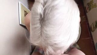 Olivia Gold's short hair and massive knockers get drenched in jizz after deepthroating Ziggi's big dick on the balcony - 6 image