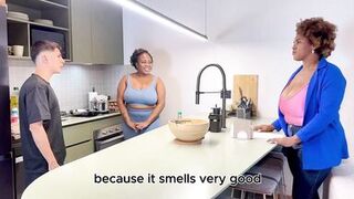 Danisha Milf's Boss Can't Resist Her Massive Tits & Muscular Body - Interracial Sex with AngelOwenx - 2 image