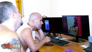 Watch dirty slut Sheila Martinez take a deep pounding from Max Cortes and Terry Kemaco and get a hot facial